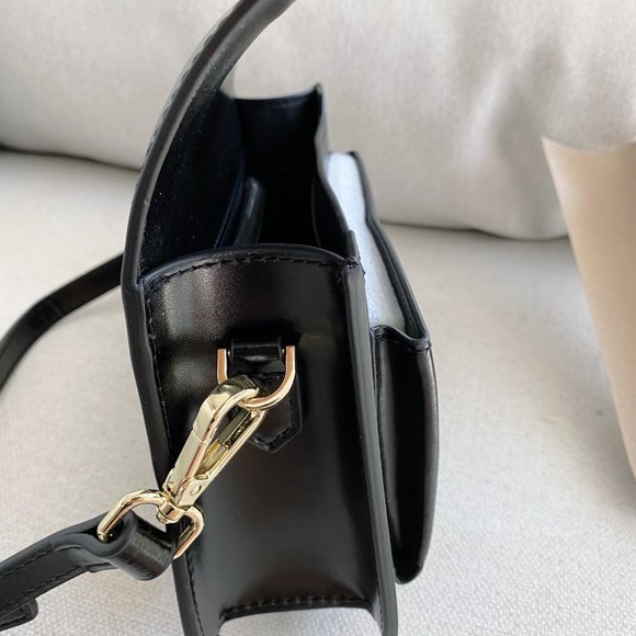 The Bobbi Leather Small Crossbody Bag - Black - Picture 6 of 11